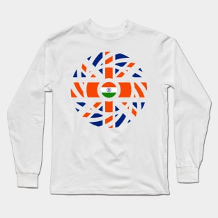 British Indian Multinational Patriot Flag Series Long Sleeve T-Shirt